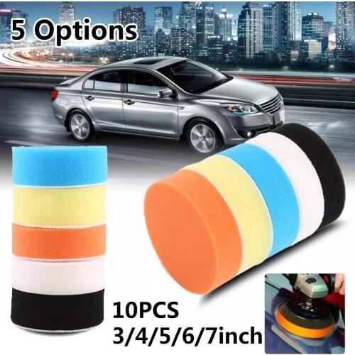 10Pcs Car Polishing Pads Sponge Polishing Buffing Waxing Pad Kit Tool