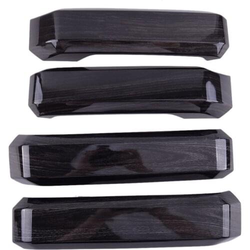1 Set Black Wood Grain Car ABS Inner Interior Door Handle Covers Trims Fit For Ford F150 2019 2018 2017 2016 2015