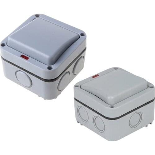 MP12 Wall Switch Outdoor Waterproof Dust-proof Wall Switch Socket for Garden