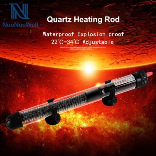 NuoNuoWell Submersible Heater Heating Rod for Aquarium Glass Anti-explosion Fish Tank Thermostat Temperature Adjustment