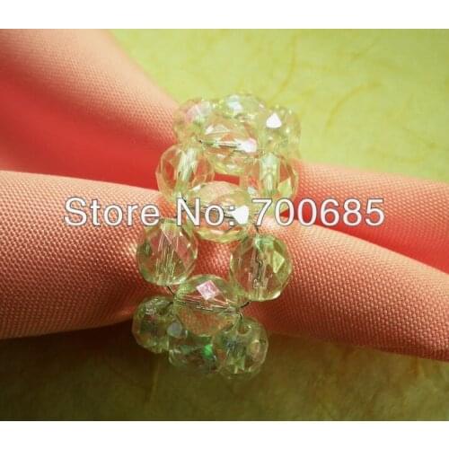 Wholesale napkin rings clear crystal ,napkin holder