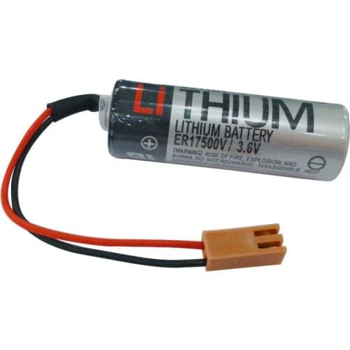 Original ER17500V ER 17500V 17500 3.6V PLC Lithium Battery Pack with Brown Plug For TOSHIBA ER17500/3.6V 2700mAh Battery