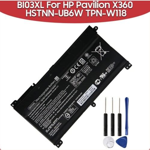 Original Replacement Battery 3470mAh BI03XL For HP Pavilion X360 HSTNN-UB6W TPN-W118 13-U142TU Laptop Batteries