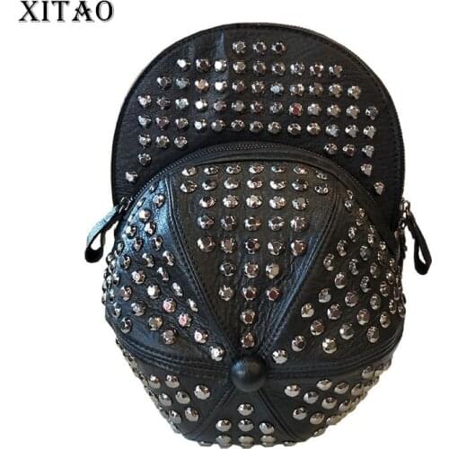 XITAO Rivet Patchwork Casual Shoulder Bags Women Tide Fashion New Style 2021 Personality Versatile Match All Open Pocket LDD1919