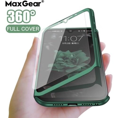 360 Full Protective Cover For iPhone 11 Pro Max XS 6 6S 7 8 Plus X XR 5 5S SE 2020 New Hard Shockproof Phone Case+Tempered Glass