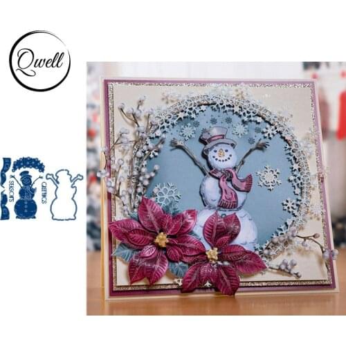 QWELL Christmas Snowman Metal Cutting Dies for Scrapbooking and Card Making Paper Embossing Craft New 2019 die cuts