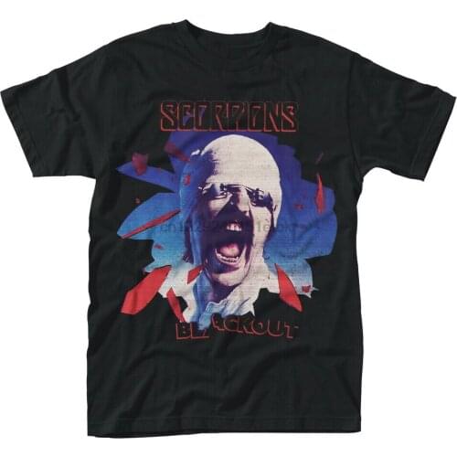 Scorpions Blackout Shirt S M L XL XXL 3XL Tshirt Officl Metal Rock Band T-Shirt