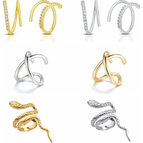 Korean Style Exquisite Jewelry 925 Sterling Silver Ear Needle Wrap Around Crystal Stud Earrings Chic For Women Birthday Gifts