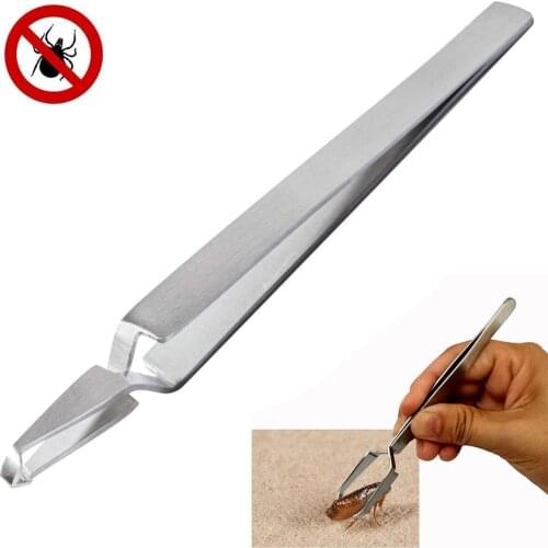 Pet Flea Remover Stainless Steel Tick Removal Tool Flea Treatment Tweezers Hook Professional Tool for Cat Dog Grooming Supplies