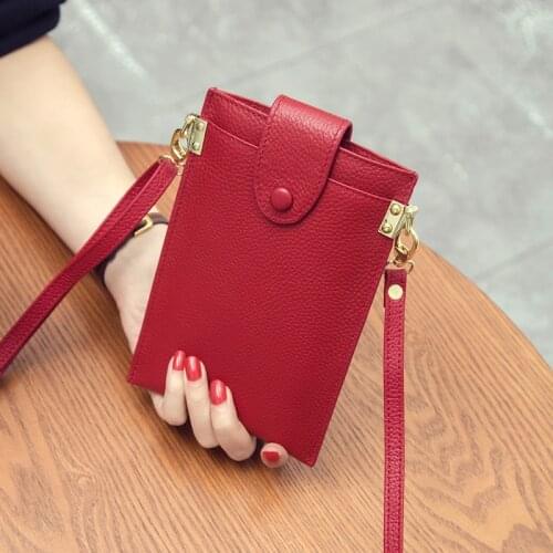 Women Crossbody bag Mini Thin Cell Phone Shoulder Bag Cellphone Bag Leather Small Purse Messenger Bags Shoulder Bags Female