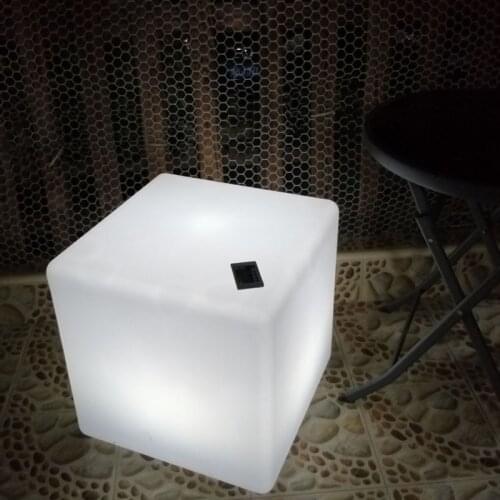 LED Cube Stool Seat Glowing Chair Patio Decorative Lighting Furntiure With 16 Color Changing Control By Remote KTV Bar Party use