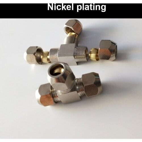 3Pcs 4mm 6mm 8mm 10mm 12mm 14mm 16mm Three Way Tee Union Straight Pipe Brass Tube Quick Coupler Coupling Fitting