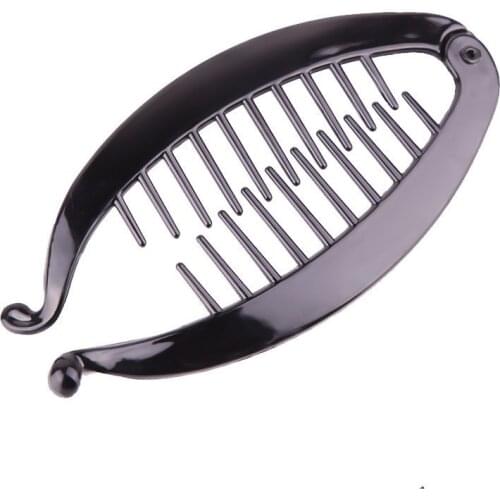 Wholesale DIY 2pc New Hair Claws Clip Fish Shape Banana Barrettes Black Hairpins Hair Accessories For Women Hair Clip Clamp