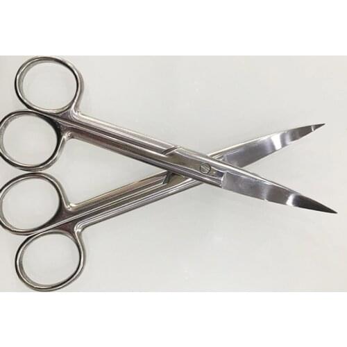 14 X 5cm 1pcs Makeup Tools Professional Stainless Steel Surgical Bend Tip Household Scissors Beauty Tools Dl