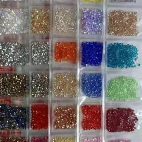 1 bag Crystal Pixie Nail Art Micro Zircon Mini Rhinestones 6 Colors AB Clear Nail Crystal 1.2MM Glass CRYSTALS For Nails Crystal