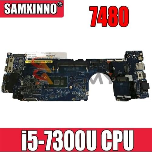 100% working for dell latitude 7480 motherboard 0R0YRF CAZ20 LA-E132P with i5-7300u built in board tested ok