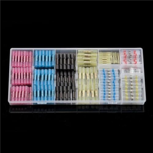 250/200/100PCS Insulated Heat Shrink Butt Wire Splice Connector Crimp Terminals Soldered Sleeve Waterproof Terminal connectors