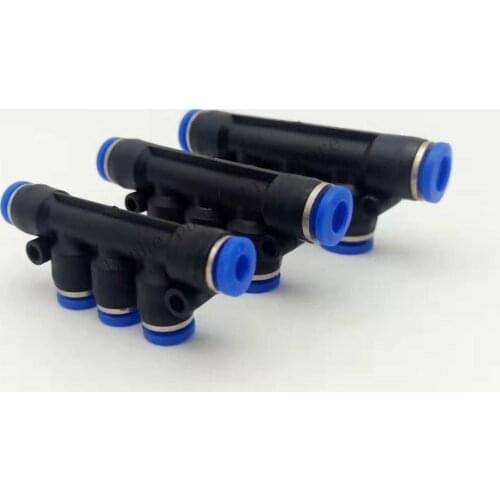 5pcs Free Shipping PK Five links Pneumatic fittings,Quick intubation of trachea Joint PK04、PK06、PK08、PK10、PK12