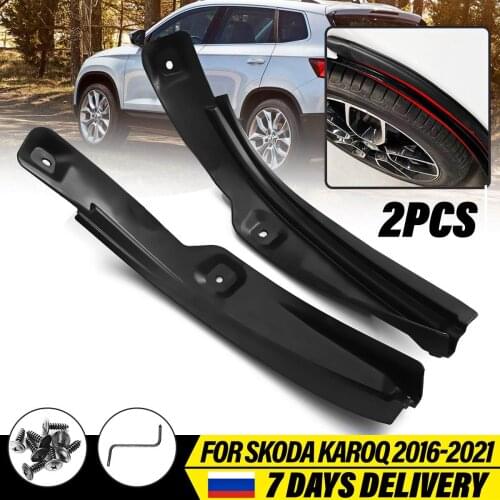 2Pcs Car Rear Tire Inner Fender Mudproof For Skoda Karoq 2016 2017 2018 2019 2020 2021 Mudguard Anti Dirt Cover Exterior Parts