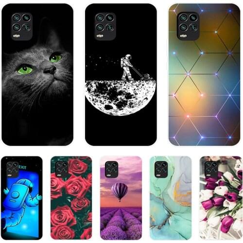 For Xiaomi Mi 10 Lite Case 6.57" Soft Silicon Tpu Cover For Xiaomi Mi 10Lite 5G Mi10Lite Bumper Funda Skin shockproof cute