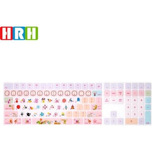 HRH Stylish Design US/EU Keyboard Skin Cover for Apple Magic Keyboard with Numeric Keypad A1843 MQ052LL/A Released in 2017