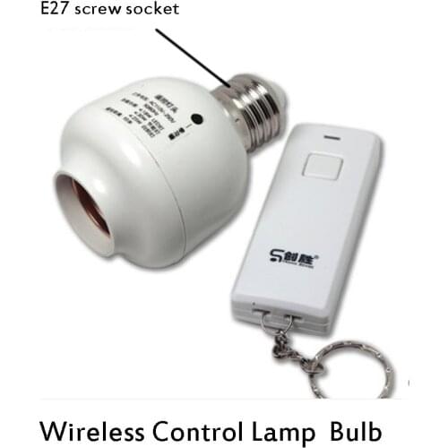 E27 Screw Wireless Remote Control Light Lamp Bulb Holder Cap Socket Switch 110v-250v