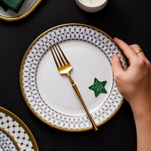 Porcelain Dinnerware Set Ceramic Dinner Plate Ceramic Plate Western Steak Plate Dishes scratch-resistant pendulum Fruit plate