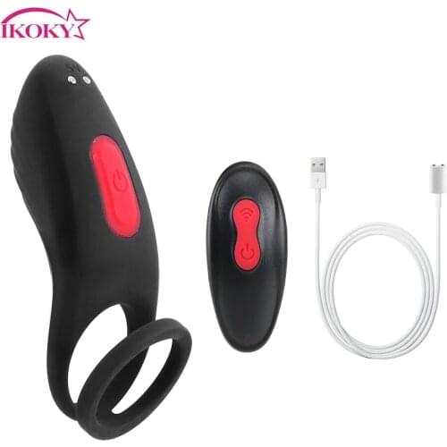 IKOKY Vibrating Cock Ring 9 Speed Sex Ring Cockring Products for Adults Remote Control Sex Toys for Men Couples Penis Ring