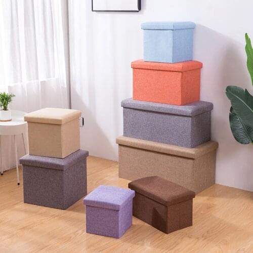Multipurpose Storage Box Stool Innovative Sofa Stool Storage Footstool for Clothes Shoes Toys Snacks Magazines Home PAK5