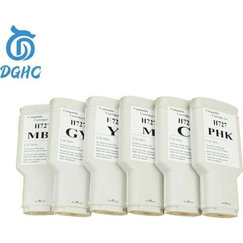 6 colors HP727 HP 727 Compatible Ink Cartridge with 300ml chip For HP DesignJet T920 T2500 T930 T1530 T2530 T1500 Printer