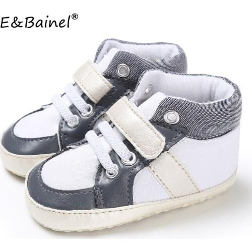 E&Bainel Fashion Baby Boys Canvas Shoes Hook Sneakers Newborn Toddler Breathable Baby First Walkers Boots Shoes For 0-18 Month