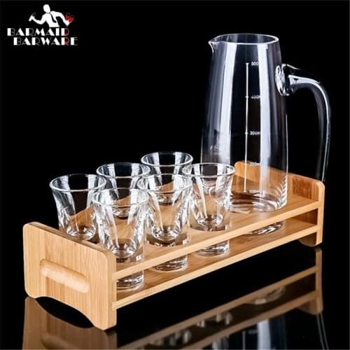 Cocktail Shaker Bar Set Crystal Glass Bullet Cup Liquor Cup Liquor Cup Dispenser Set With The Wine Holder Bar Set 300ml/500ml