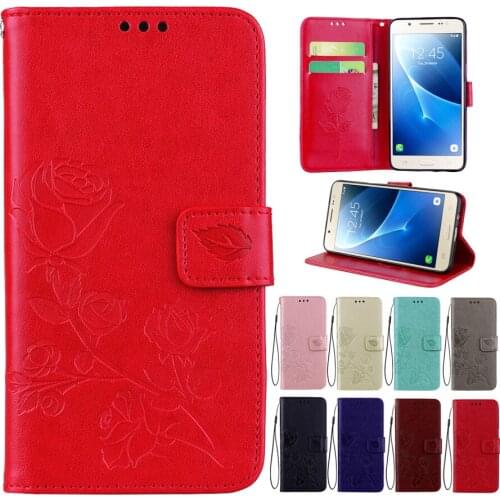 Leather Phone Case For Samsung Galaxy A5 2017 version A520 Wallet Rose Flower Stand Mobile Phone Cover For Samsung A520F Cases
