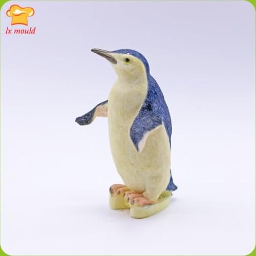 LXYY New 3D Xmas Penguin Silicone Mould, Food Safe, Cake Decorating, Chocolate Soap Candle Mold