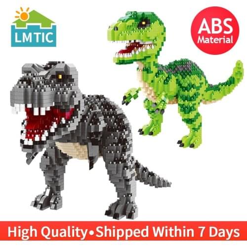 Jurassic Dinosaurs World Park Dinosaur Model Mini Building Blocks Micro Diamond Figure Bricks Toys Home Decoration Fun Game Gift