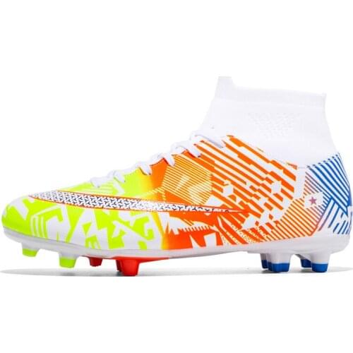 Men 2021 Boots Professional Soccer High-top Soccer Sneakers Male Unisex Futsal Shoes Training Football Boots Big Size Trainers