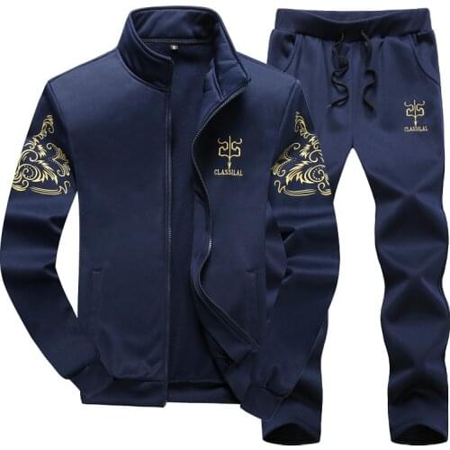 Men Sets Fashion Mens Sportswear Warm Fur Liner TrackSuit Man 2 Piece Sweatshirt + Sweatpants Set Plus Size 6XL 7XL 8XL 9XL