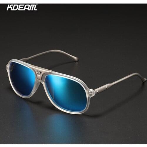 KDEAM Metal Pilot Sunglasses Men Polarized Classic Design Aviation Shades UV400 Mirror Cool Driving Sun Glasses With Free Box