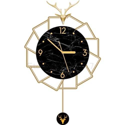 Wall clock Nordic simple light luxury wall clock fashion deer shaped decoration creative wall clock in home living room