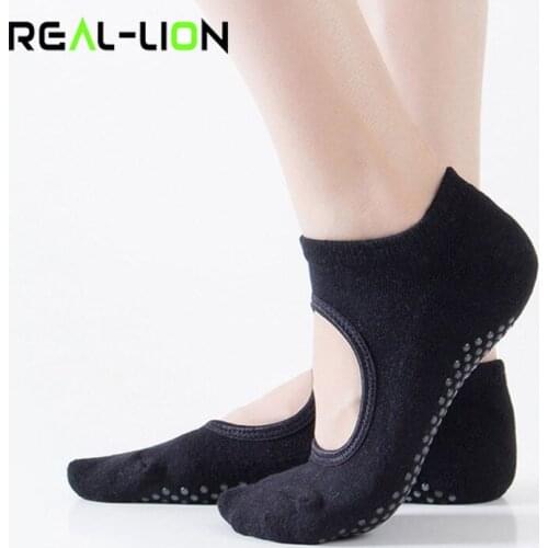 1 Pair Women Yoga Socks Gym Pilates Ballet Cotton Toe Socks Girls Fitness Sport Socks Anti slip Breathable Elastic Free Size