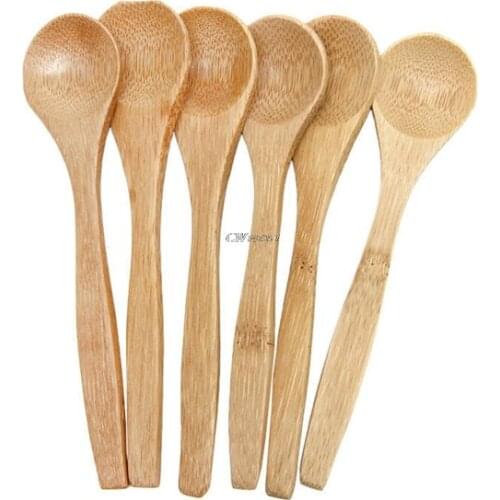 New 6 Pcs Bamboo Wooden Spoon Utensil Kitchen Cooking Tools P41