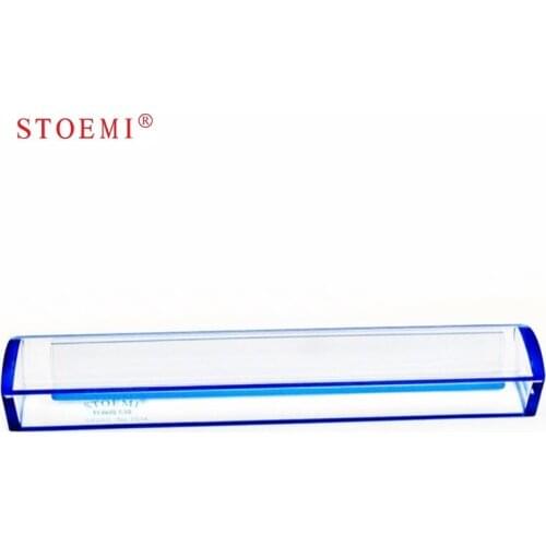 Stoemi 10 Inch 5X Blue Raised Domed Bar Magnifier 7514B w/ Reading Tracking Line Optical Tool Bar Magnifying Glass