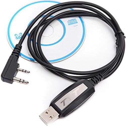 Original TYT USB Programming Cable/USB Cable with CD for K-Plug TYT TH-UV8000D/TC-8000 Walkie Talkie/Two Way Radio