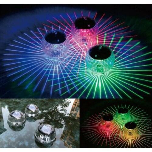 Solar Powered Floating Underwater Ball Lamp Outdoor Color Change Swimming Pool Party Night Light Yard Pond Garden LED Disco Lamp