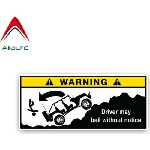 Aliauto Warning Car Sticker Driver May Bail Without Notice Creative Accessories PVC Decal for Harman Kardon Honda Crv,15cm*6cm
