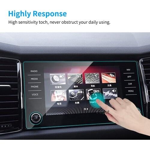Tempered Glass Screen Protector For Skoda Kodiaq Karoq 2017-2020 Car GPS Navigation Car Styling Auto Interior Accessories
