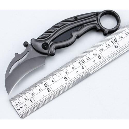 6.77'' Folding CS Go Karambit Knife Outdoor Survival Tactical Claw knives Camping Pocket Hunting Knife EDC Self-defense Tool