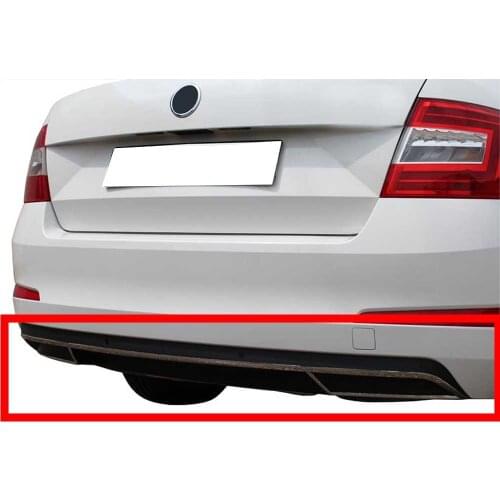 Skoda Octavia A7 For 2013 Model and Above 3 Piece Stainless Steel Rear Diffuser Lath