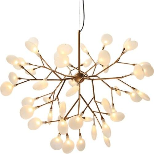 Modern Stylish Tree Branch LED Chandelier Decorative Home Firefly Hanging Lighting for Living Room Bedroom Chandelier Fixtures