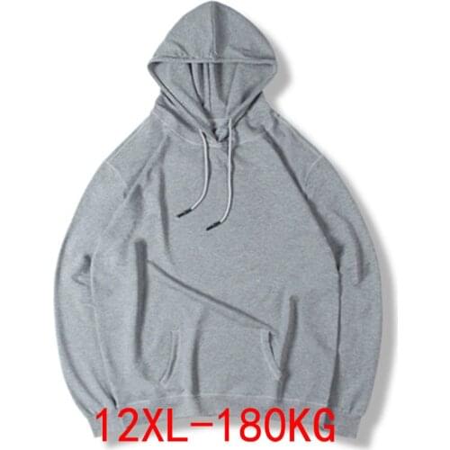 Mens large size hoodie large size sweatshirt 5XL 6XL 7XL 8XL 9XL 10XL 11XL 12XL long sleeve loose Cotton warm boy sportswear